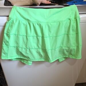 lululemon Pace Rival Mid Rise Green Athletic Skirt Size 6 Tennis Skort
